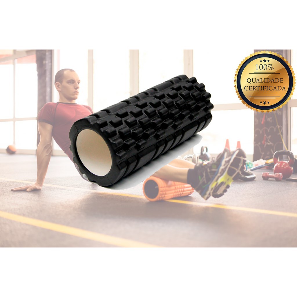 Rolo De Massagem & Ativação Liberação Miofascial Foam 33cm com Ranhuras