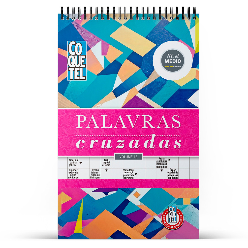 Livro Coquetel Espiral Palavras Cruzadas Vol. 18: Nível Médio Livros D+MS