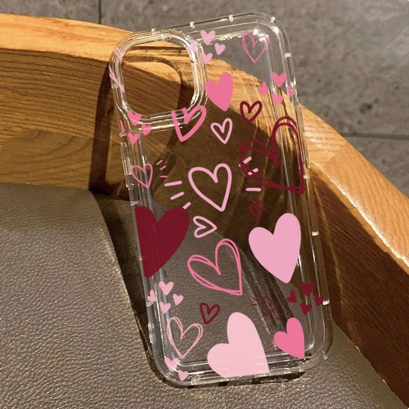 Amor Coração Padrão Caso De Telefone Para Samsung A56 A55 A16 A15 A35 A54 A05 A14 A06 A34 A52 A23 Capa Macia
