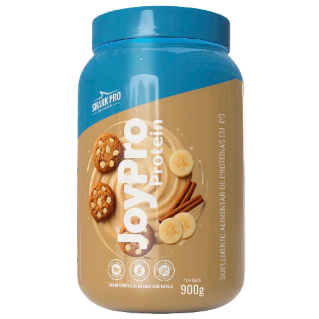 Whey Protein Joy Shark 900g Pote com 20g Proteina por dose em Oferta na Shopee