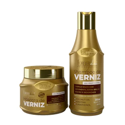 Kit Máscara E Shampoo Banho Verniz Restauração Forever Liss