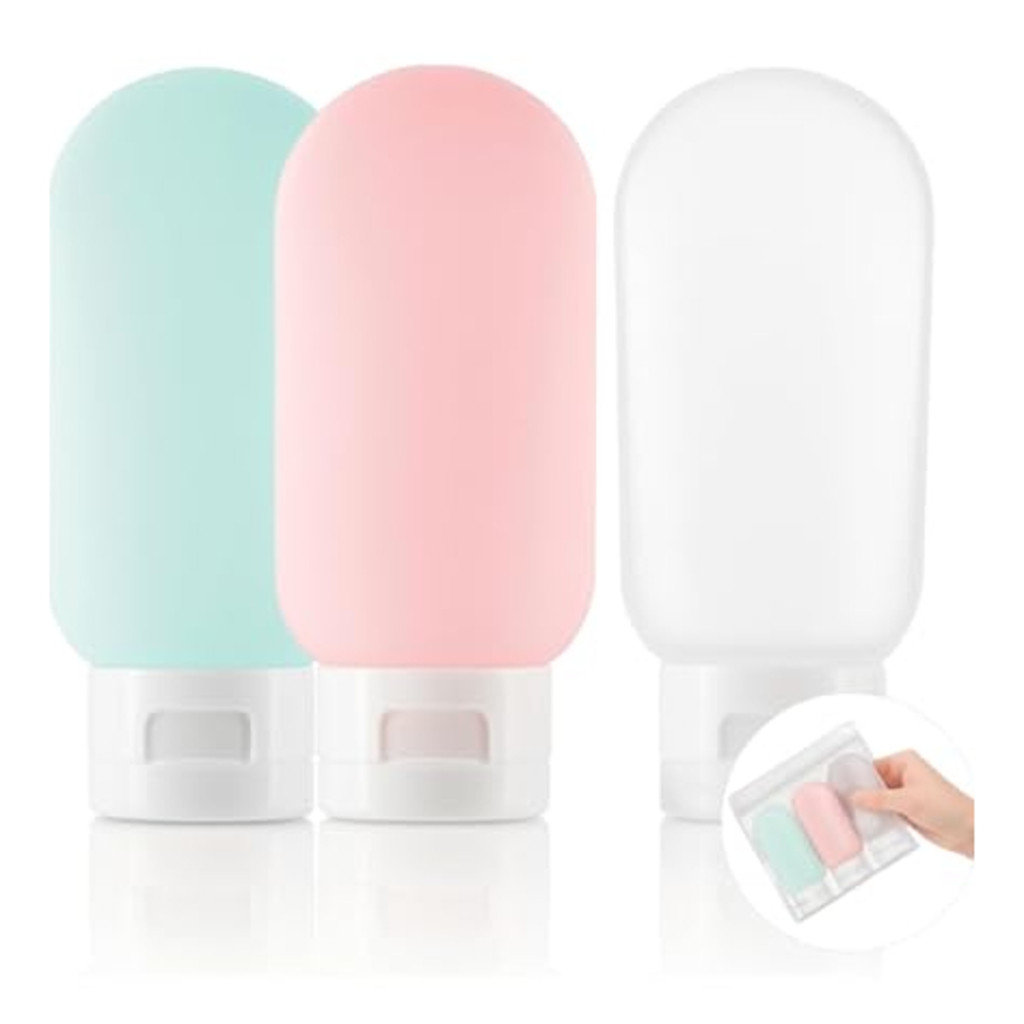 ANA 1108 3Frascos 60ML Plástico 3 Frascos Com Estojo Transparente Útil Para Viagens Dispensador em Oferta na Shopee