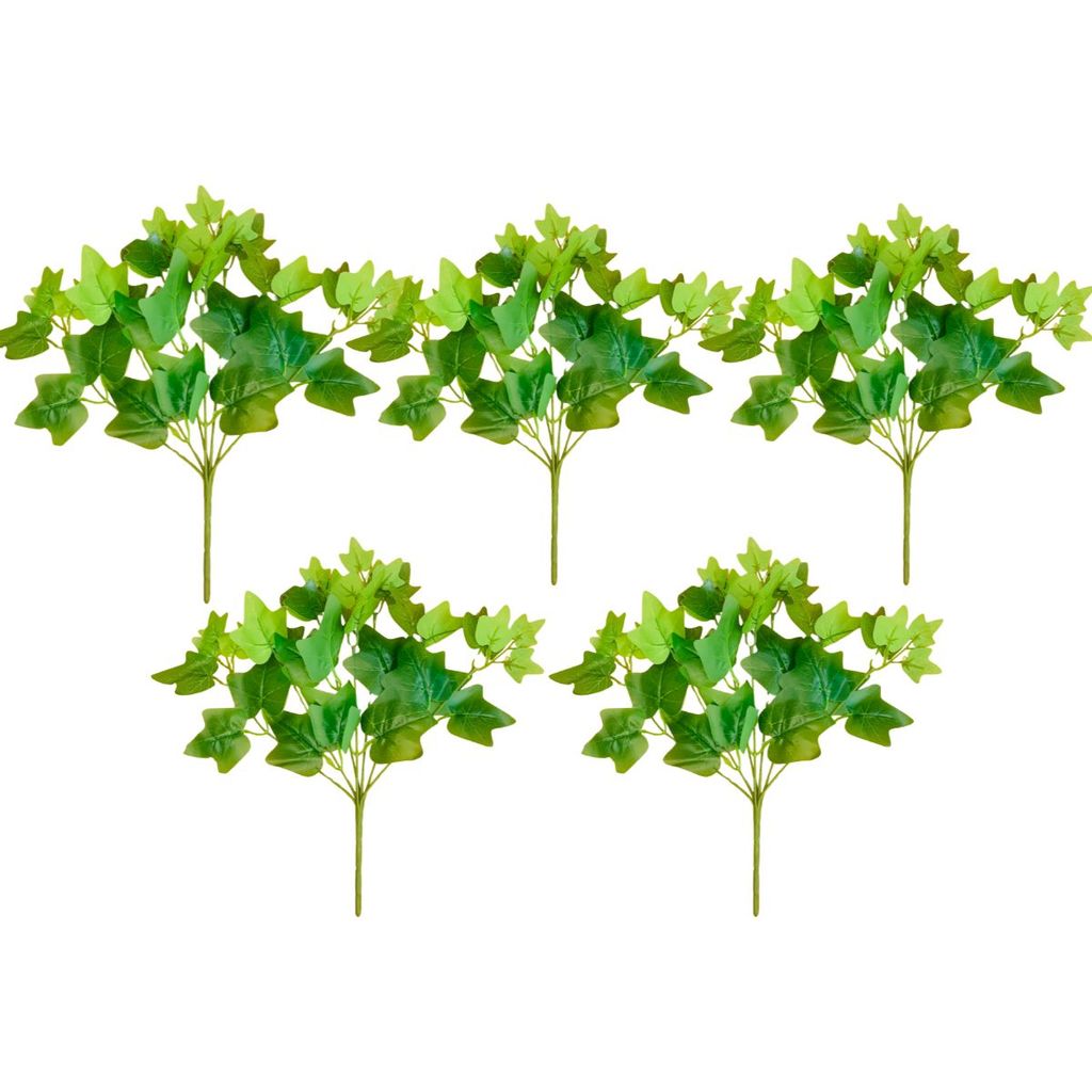 Kit 5 Buquê Folhagem Complemento Planta Artificial Premium