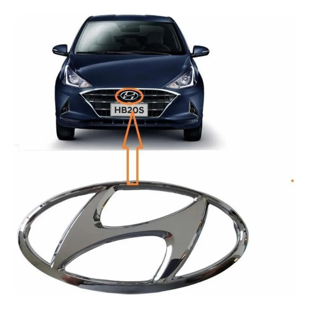Emblema Da Grade Dianteira Hyundai Hb20 2020 2021 Original