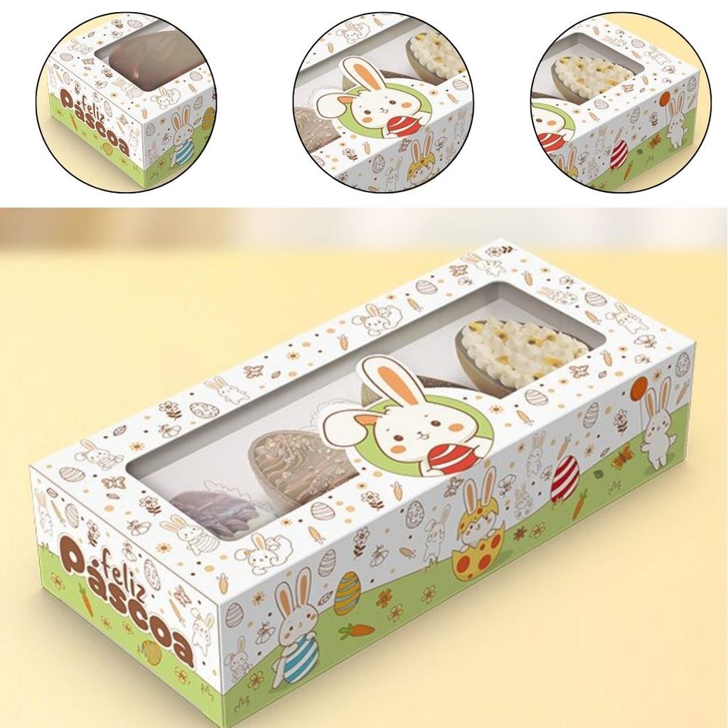 10 CAIXA GAVETA P/4 MINI OVOS 50G OU COELHO DE CHOCOLATE - COLORIR 5918 ( IDEIA PÁSCOA 2026 )