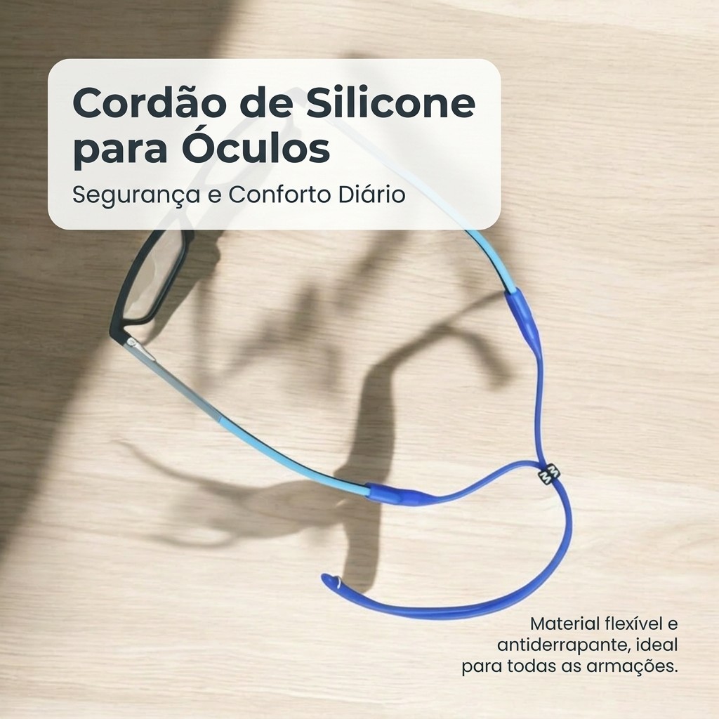 Cordinha Salva oculos,com regulagem, silicone,Esportivo.