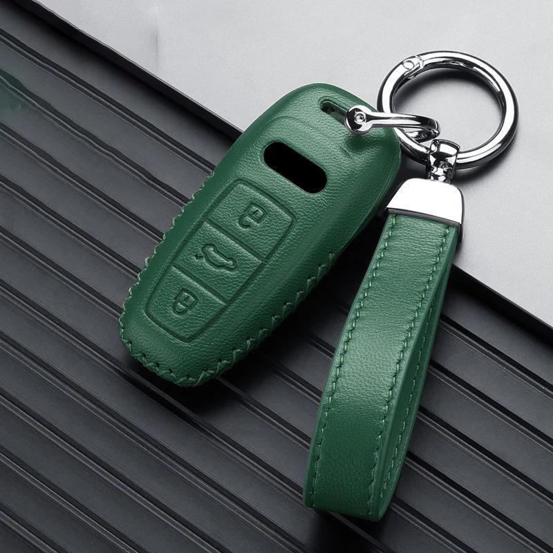 Capa De Couro Para Chave De Carro , Remota , Suporte Audi A3L A4L A5 A6L Q4 e-tron A7L Q5 Q6 RS6 RS7 TTS R8 S4 S6 S7 S8