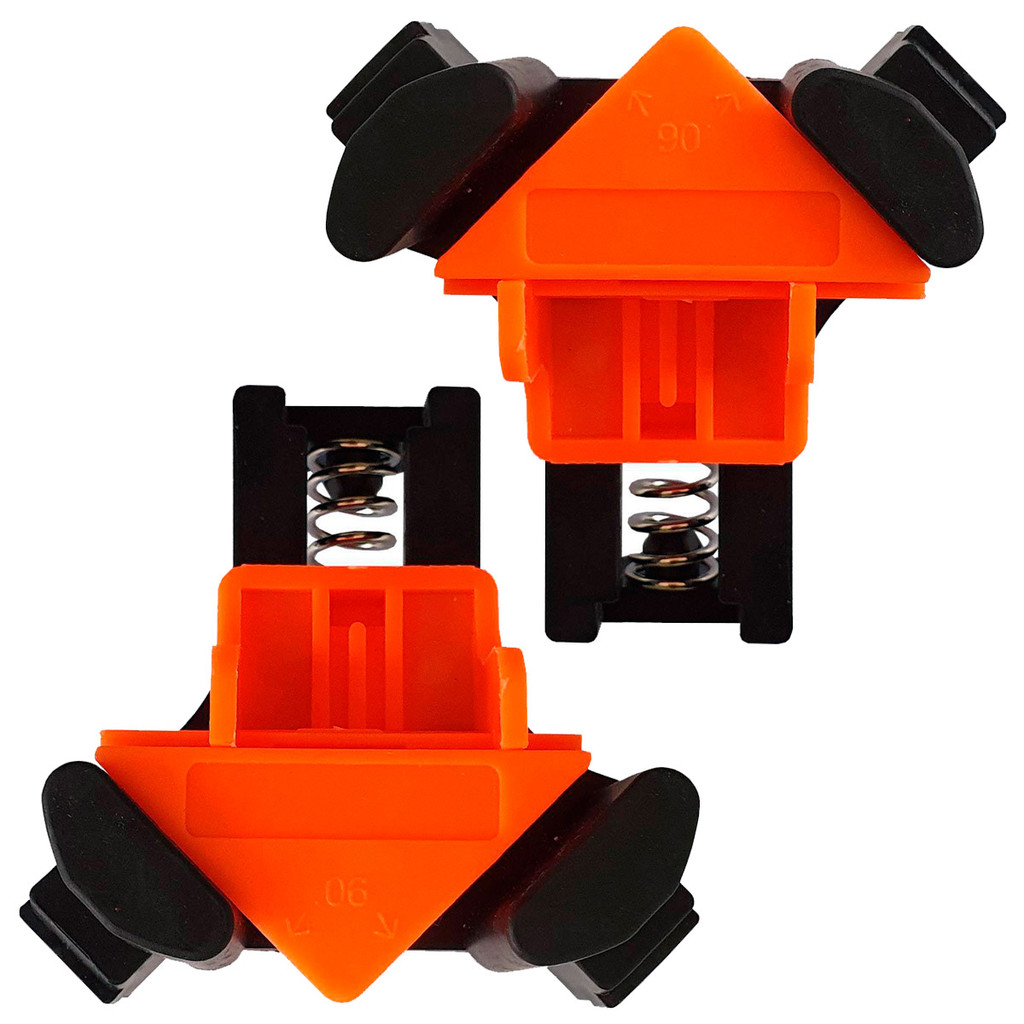 Kit 2 Grampos Sargento De Canto Aperto Angular Marcenaria Ângulo 90 Graus Profissional