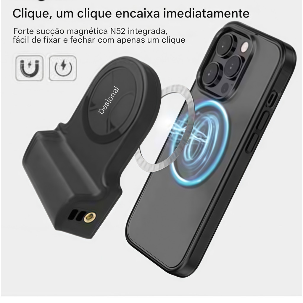 Suporte Magnético Celular Bluetooth Grip Estabilizador Foto Controle Remoto BINGO