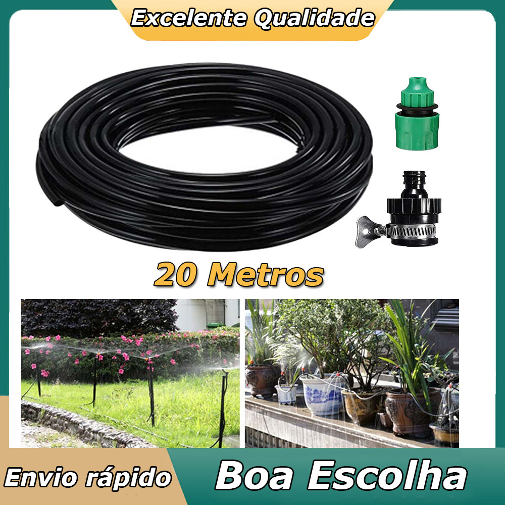 20 metros Tubo de gotejamento de irrigação tubo hidropônica mangueira flexível de irrigação tubo de gotejamento