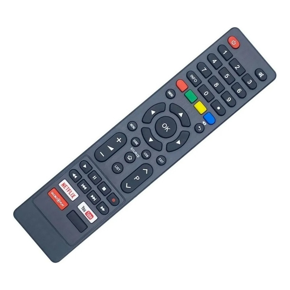 Controle Remoto Compatível Philco Smart Tv 4K Play Youtube Netflix 7253
