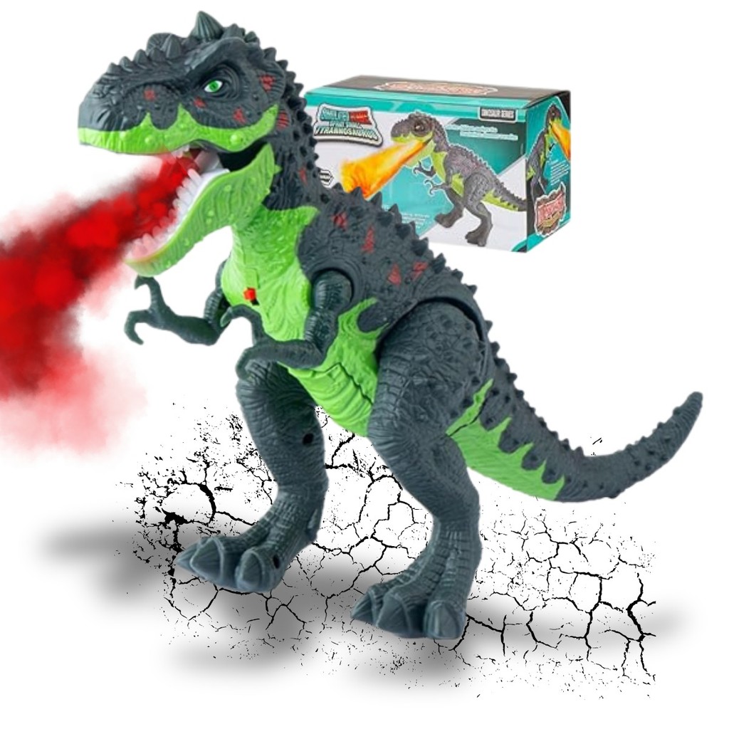 Dinossauro Rex Anda Solta Fumaça Luz E Som Brinquedo Realista Interativo Infantil Kizumba em Oferta na Shopee
