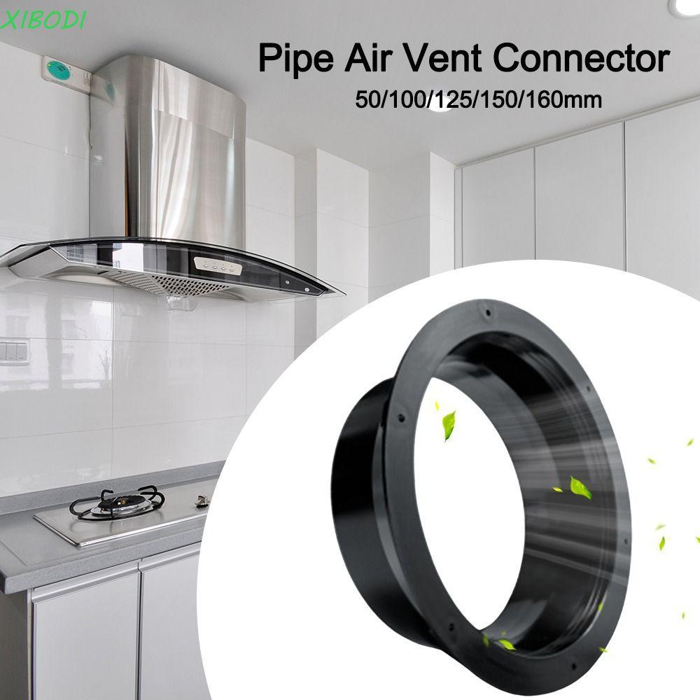 Flange Do Conector Duto De Exaustão XIBODI , Adaptador De Chanfrada ABS 50-160mm , Preta Redonda Ventilação De Ar