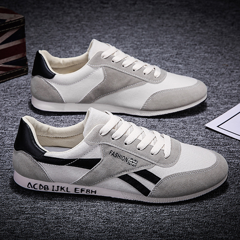 Novos tênis masculinos de lona para o outono, tênis masculinos estilo coreano, tênis de skate, tênis brancos, tênis espo