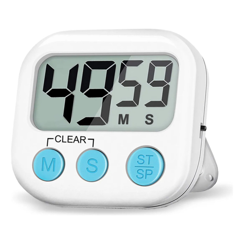Timer Digital Portátil Com Alarme Sonoro Ajustável