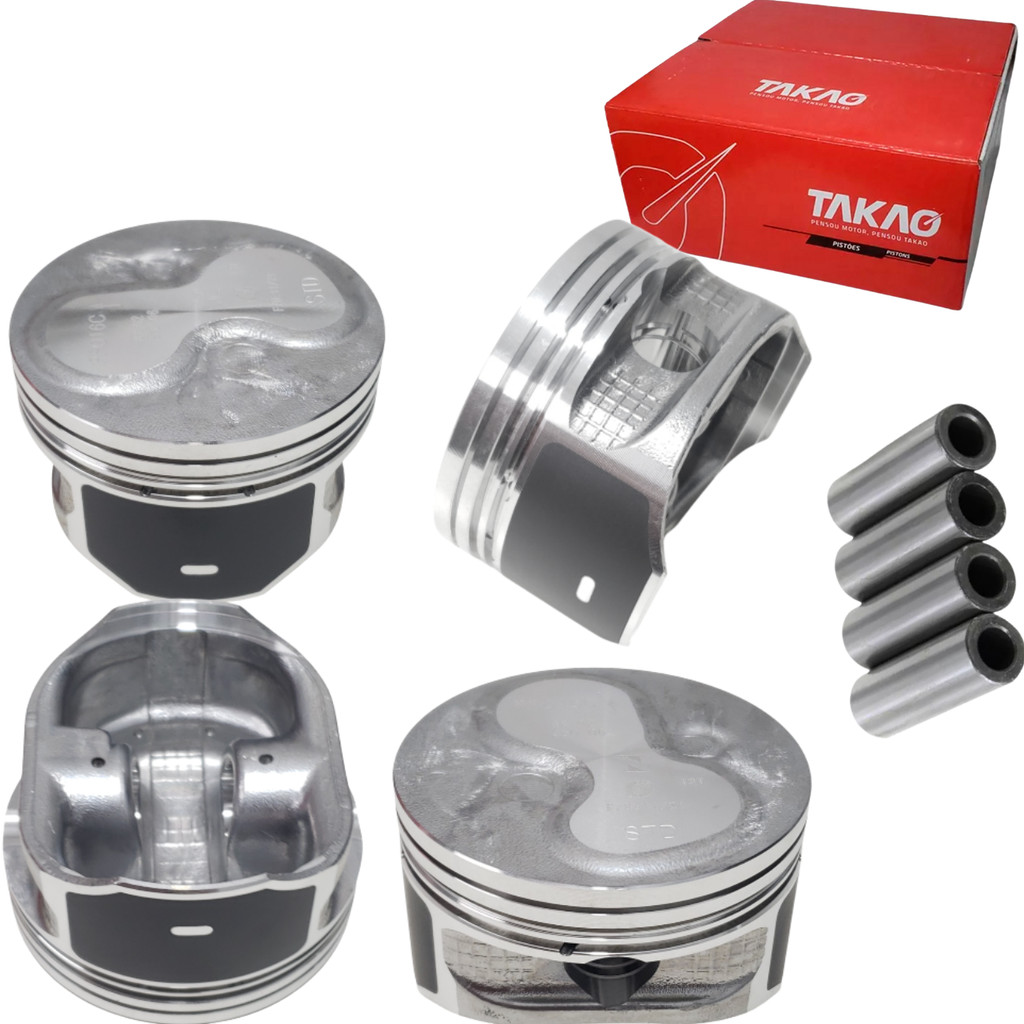 Jogo Pistão Do Motor Ford Fiesta Ecosport Ka Courier Focus 1.6 8V Zetec Rocam Flex