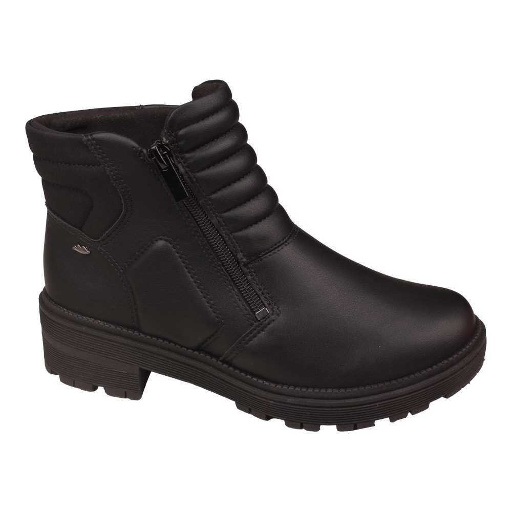 Bota Coturno Feminino Tratorada Em Zíper Dakota G9563