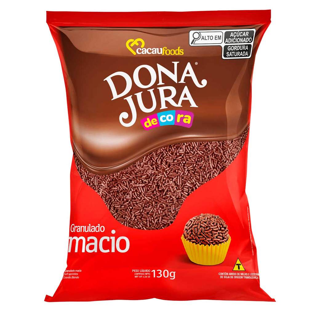 Chocolate Granulado Macio Dona Jura 130g em Oferta na Shopee
