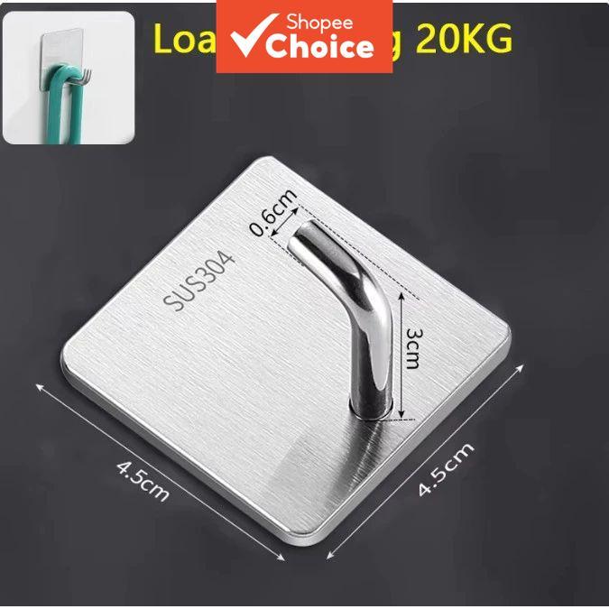 Conjunto De Ganchos Adesivos De Aço Inoxidável , 1 Peça , Prata 3M , Cabides De Parede Autoadesivos Para Banheiro , Cozi