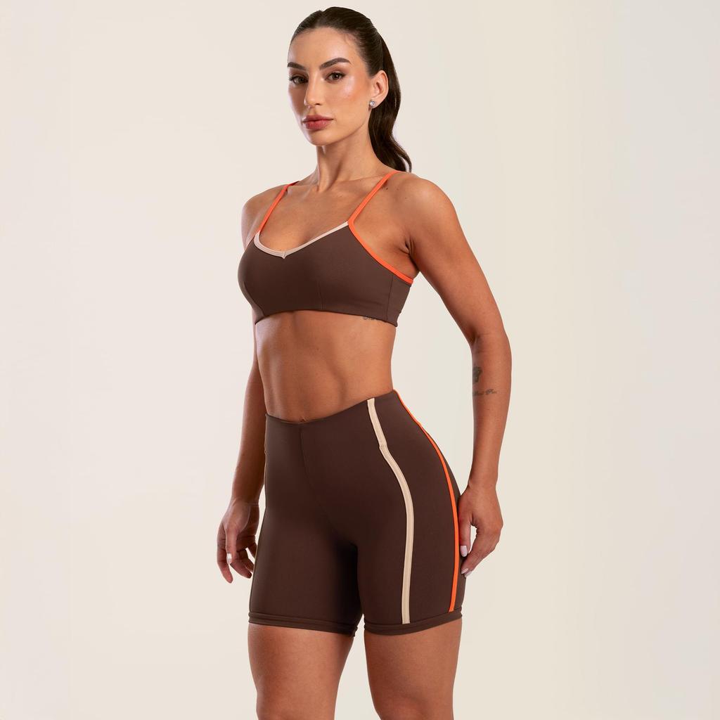 Short Affinity Marrom Chocolamore Poliamida