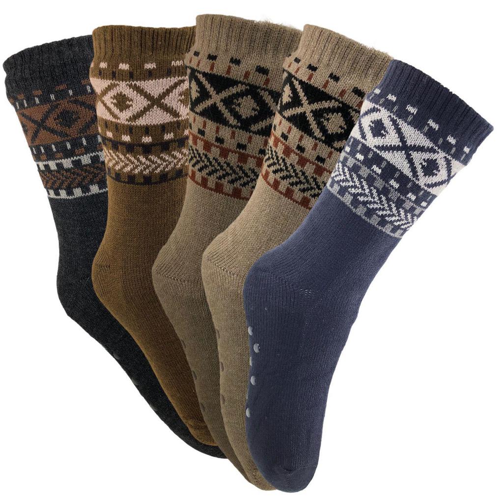 Kit 3 Pares Meia Térmica Antiderrapante Forrada Lã Quentinha Masculina