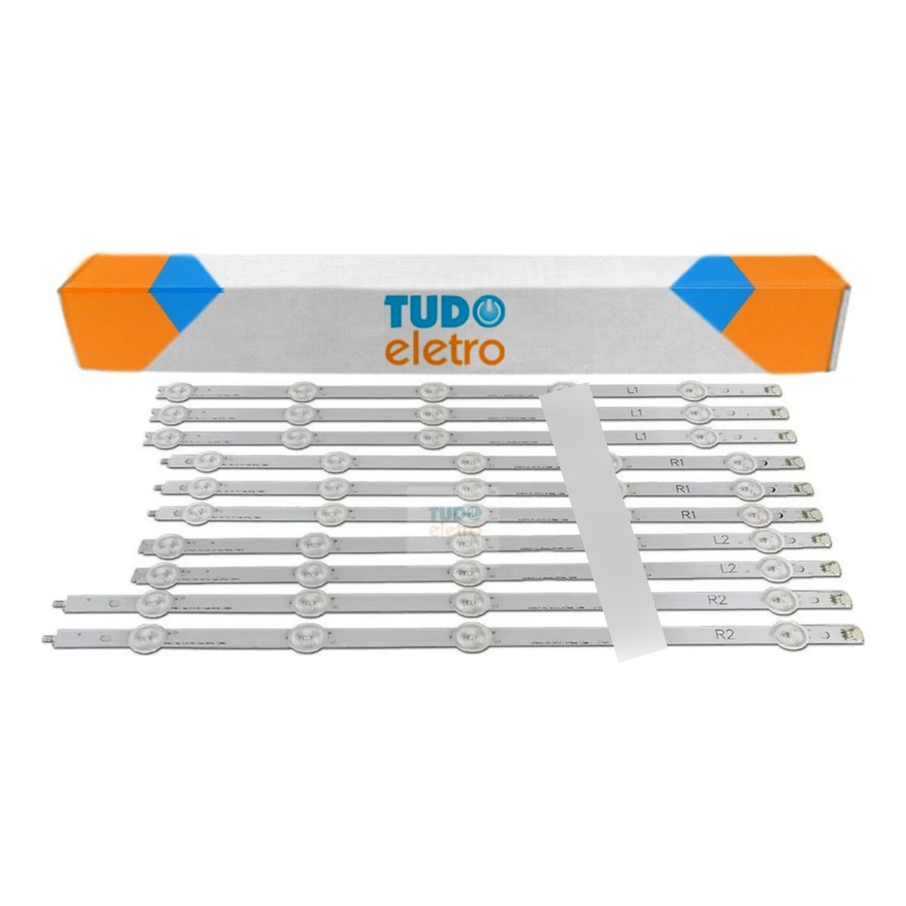 Kit 10 Barras Led 42ln5400 42ln5700 42la6130 42la6200 tudo eletro