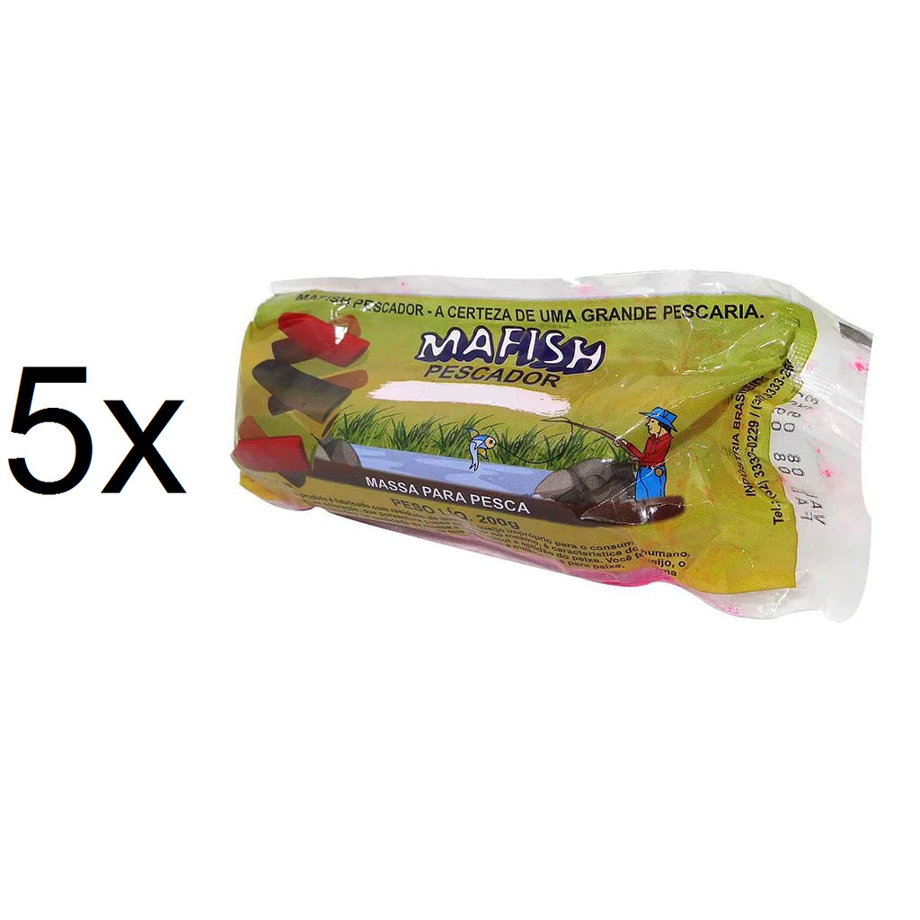 5 Mafish Sabor Coco Massa Para Pesca 200g