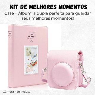 Capa Magnética Protetora Bag Com Alça Para Câmera Instax Mini 12 + Álbum