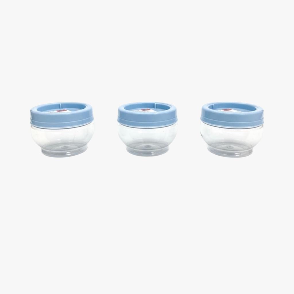 Kit Porta Condimentos Gire Trave 155ml 3 Peças Azul Claro Temperos Cozinha Organização Giro Fácil