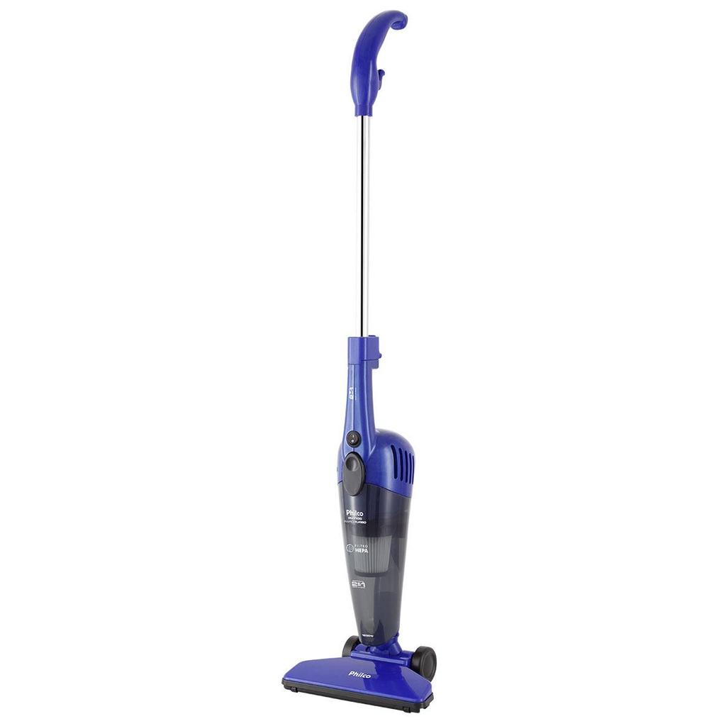 Imagem Aspirador de Pó 2 em 1 Philco PH1100AZ 1250W 127V Filtro HEPA 1L Vertical Portátil Azul