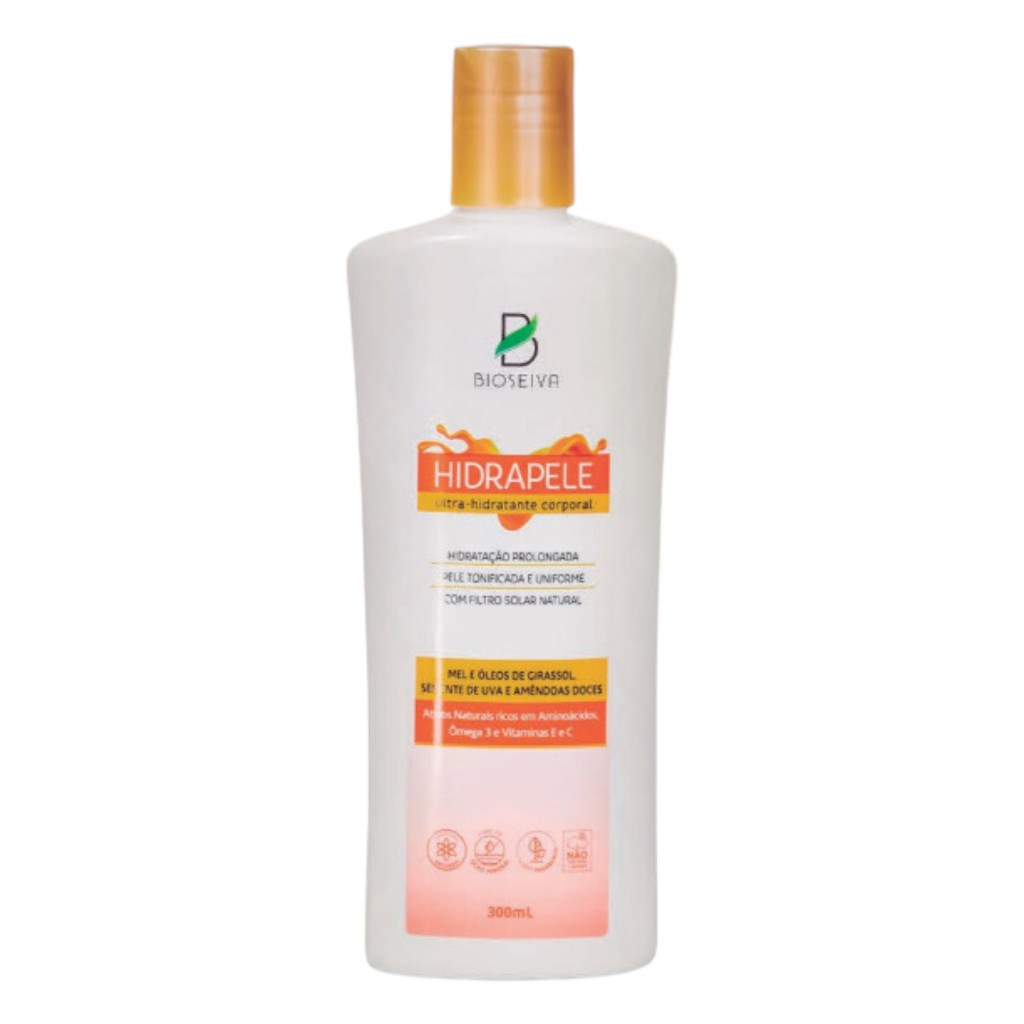 Creme Hidratante Corporal Hidrapele BioSeiva 300mL - Ultra Hidratação, Nutrição e Clareamento