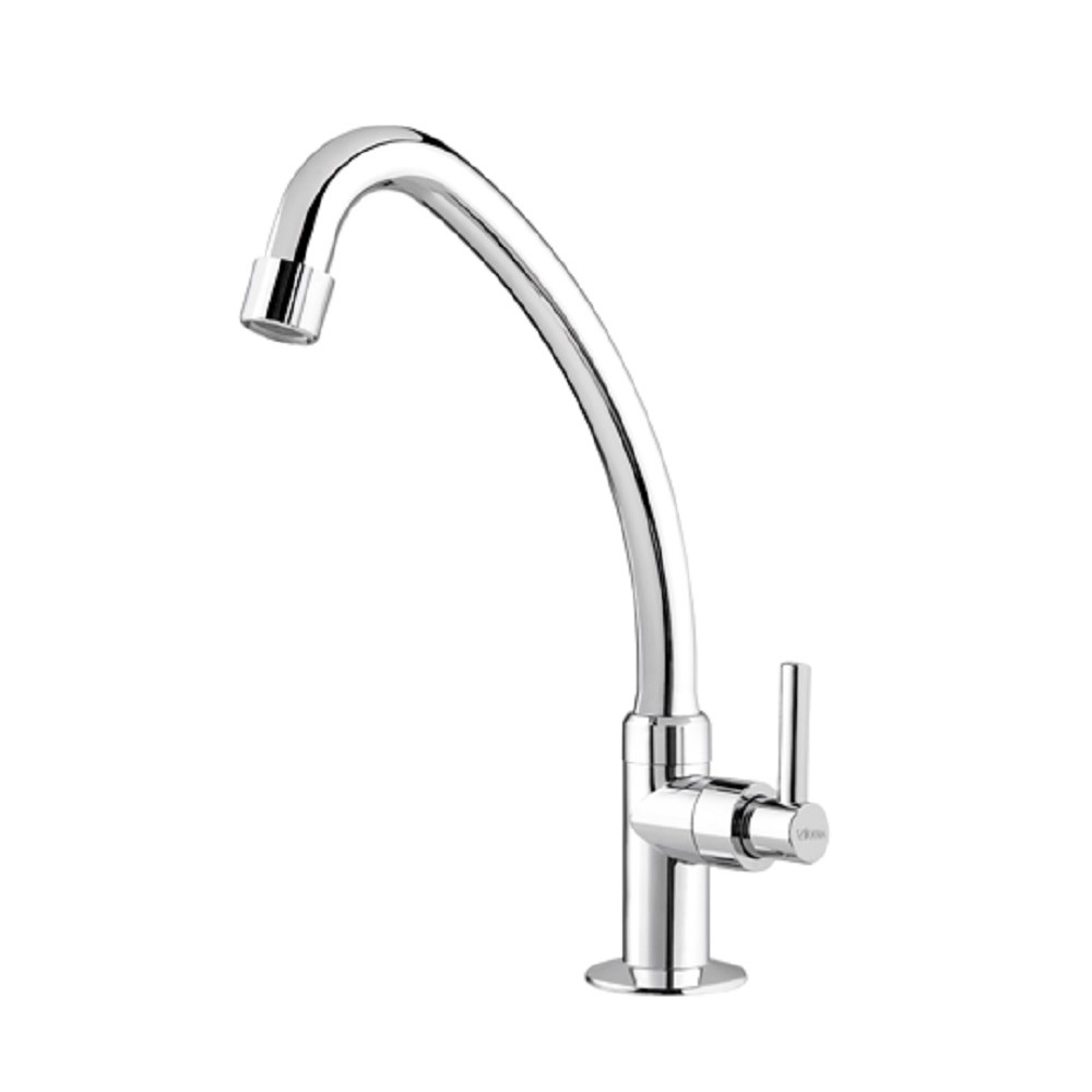 TORNEIRA MESA BICA MÓVEL LONGA PVC VIQUA LAGUNE CROMADO