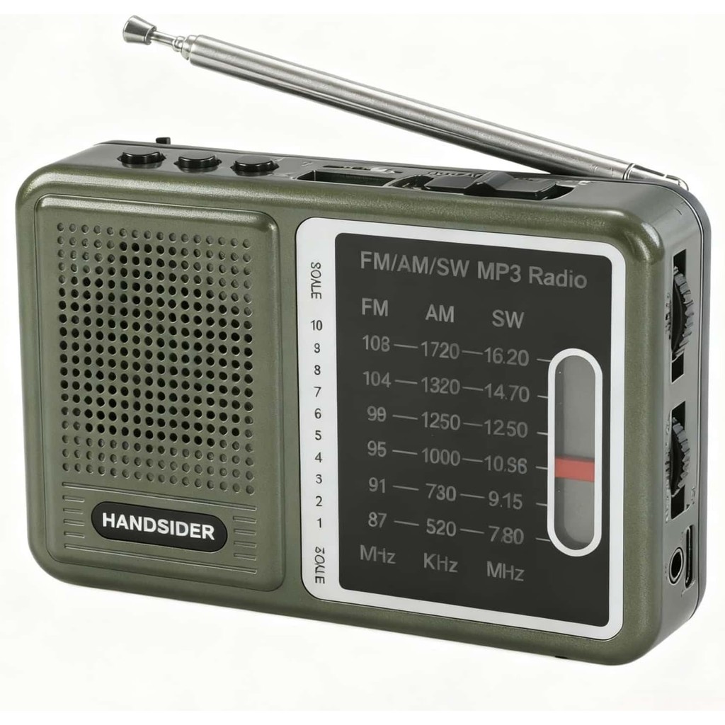 Rádio Transistor FM AM SW Com Bateria Recarregável , De Bolso Portátil Reprodutor De Música MP3 , Mini Ferramenta De Eme