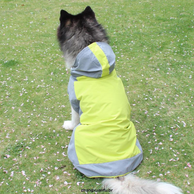 Capa De Chuva Para Cachorro Com Capuz Reflexivo De Secagem Rápida Roupas Animais De Estimação Equipamento Clima Úmido Ao