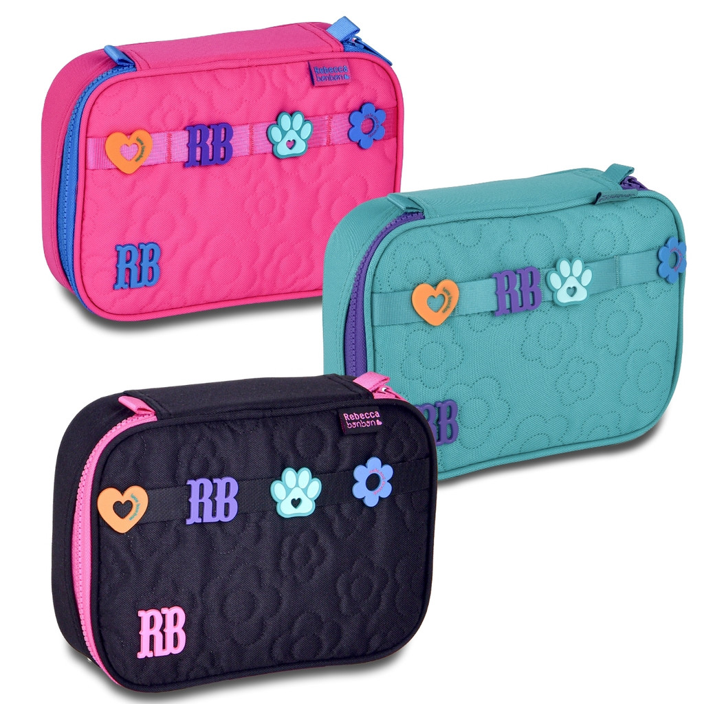 Estojo Box 36 Pens Com Elástico Flower Power Rebecca Bonbon em Oferta na Shopee