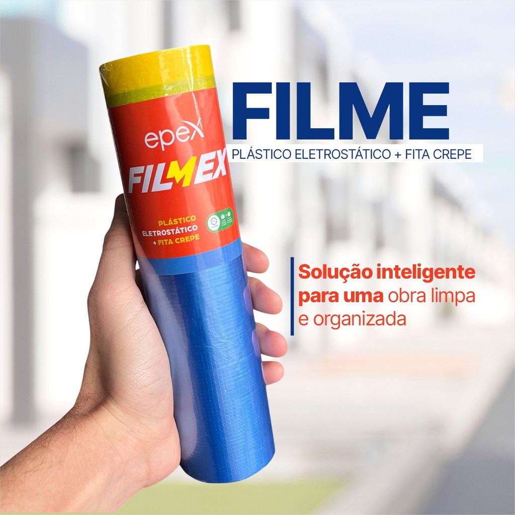 Filme Plástico Eletrostático com Fita Adesiva Filmex Protege Fácil · foto 2