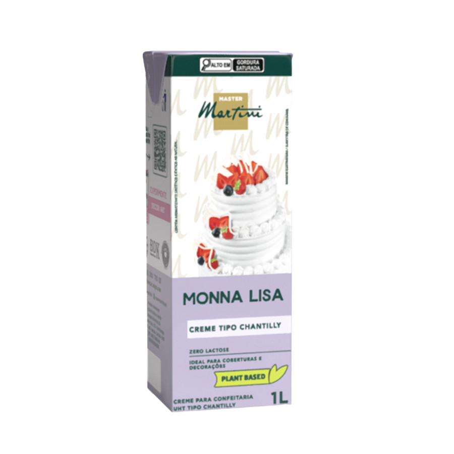 Chantilly Vegano Monna Lisa Zero Lactose 1L Master Martini