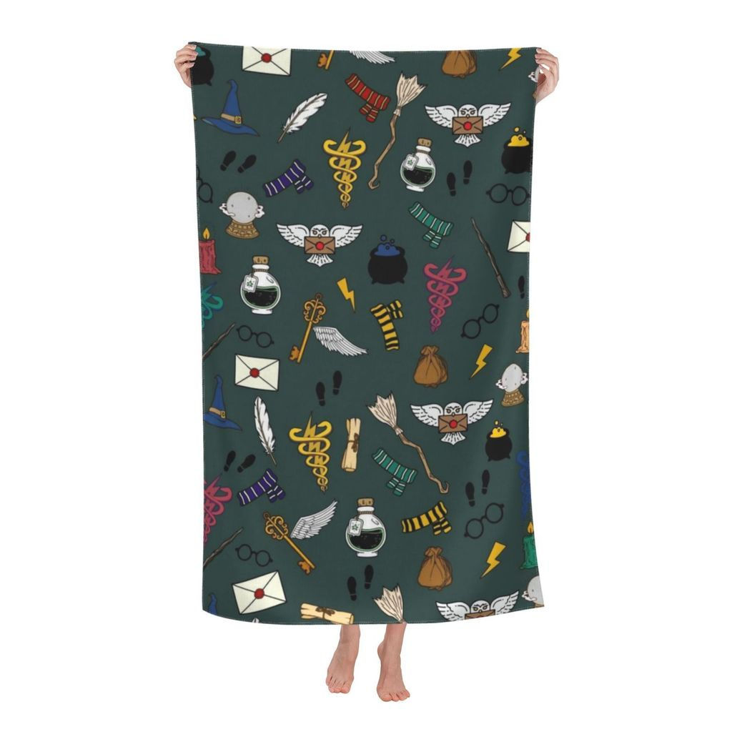 Toalha De Praia De Microfibra Harry Potter Para Mulheres/Adultos , Toalhas Personalizadas Fofas Em Massa , Piscina Sem A