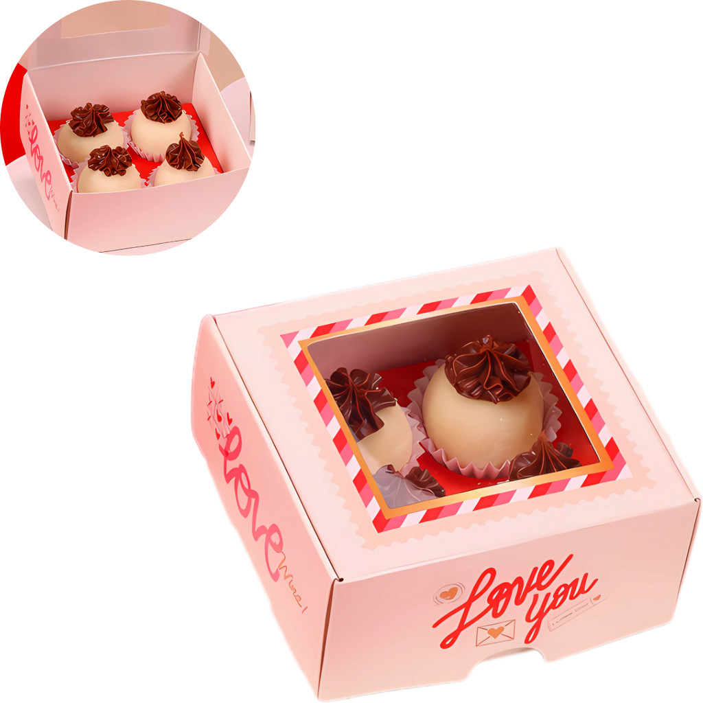 10 CAIXA PARA 4 DOCES LOVE YOU 4926 ( MÃES E NAMORADOS OUTLET ) em Oferta na Shopee
