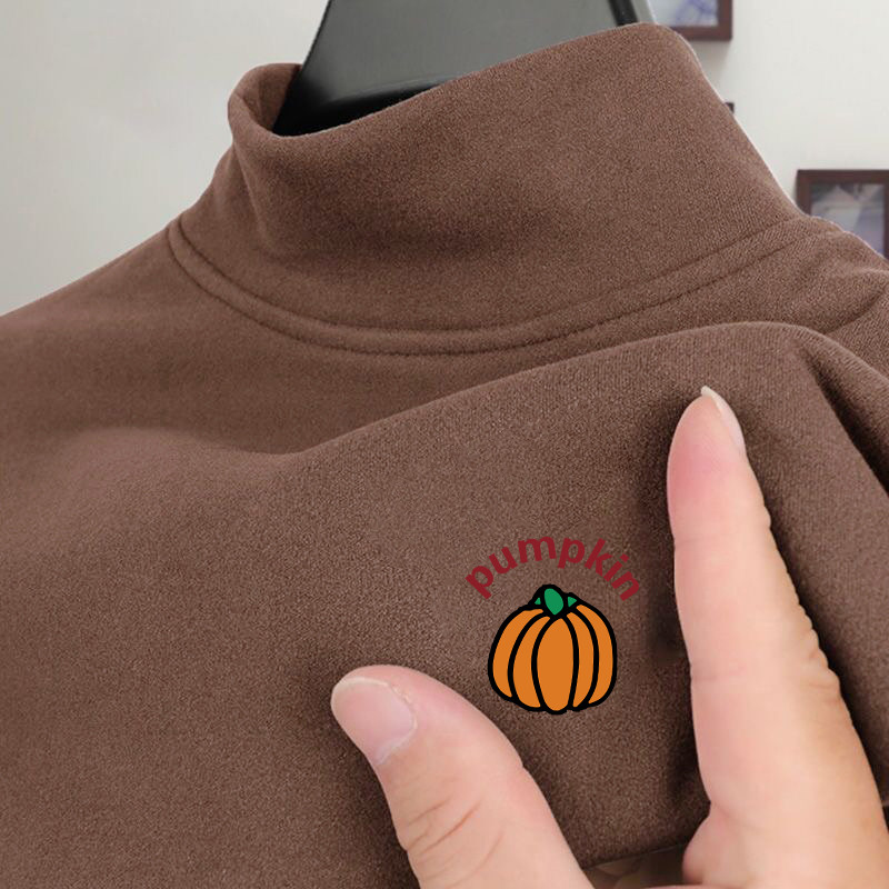 Camisa de fundo de veludo alemão masculina outono inverno novo estilo forro de lã meia gola alta manga comprida camiseta