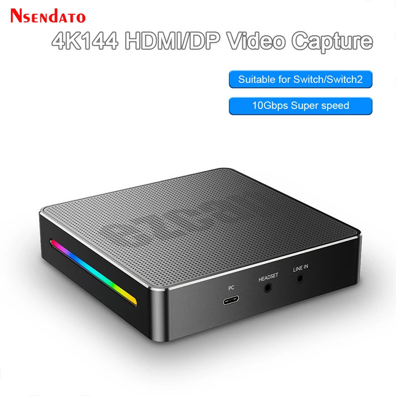 Ezcap404 4K 60Hz HDMI Placa de Captura de Vídeo Câmera Streaming Ao Vivo 1080p240 USB 3.2 Dp1.4 Gravador de Jogo Ps