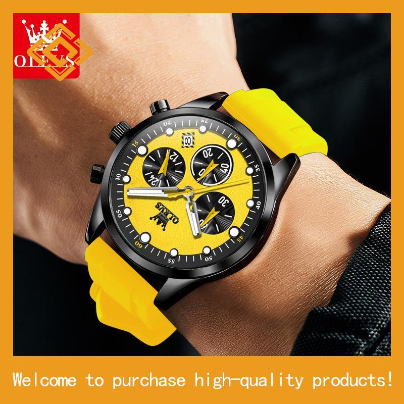 OLEVS 5602 2024 Nova Marca De Luxo Relógio De Quartzo Calendário Tendência Luminosa Masculino