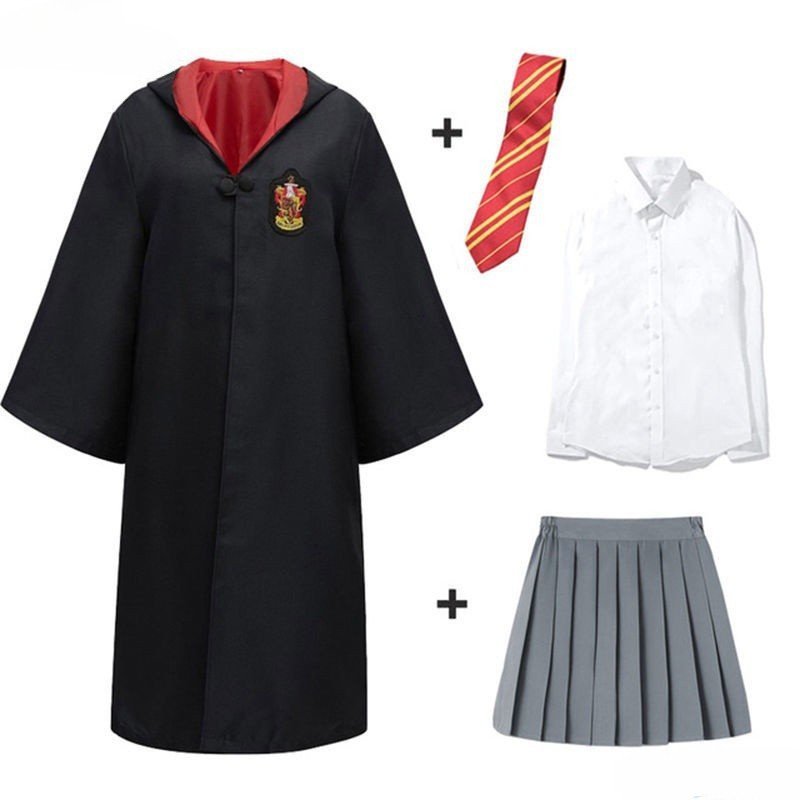 Uniforme escolar Adulto Crianças Sonserina Hufflepu Traje Hermione Pacote 026 894