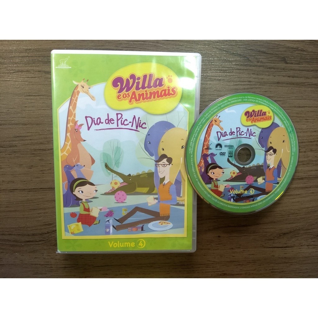 DVD WILLA E OS ANIMAIS - DIA DE PIC-NIC - ORIGINAL
