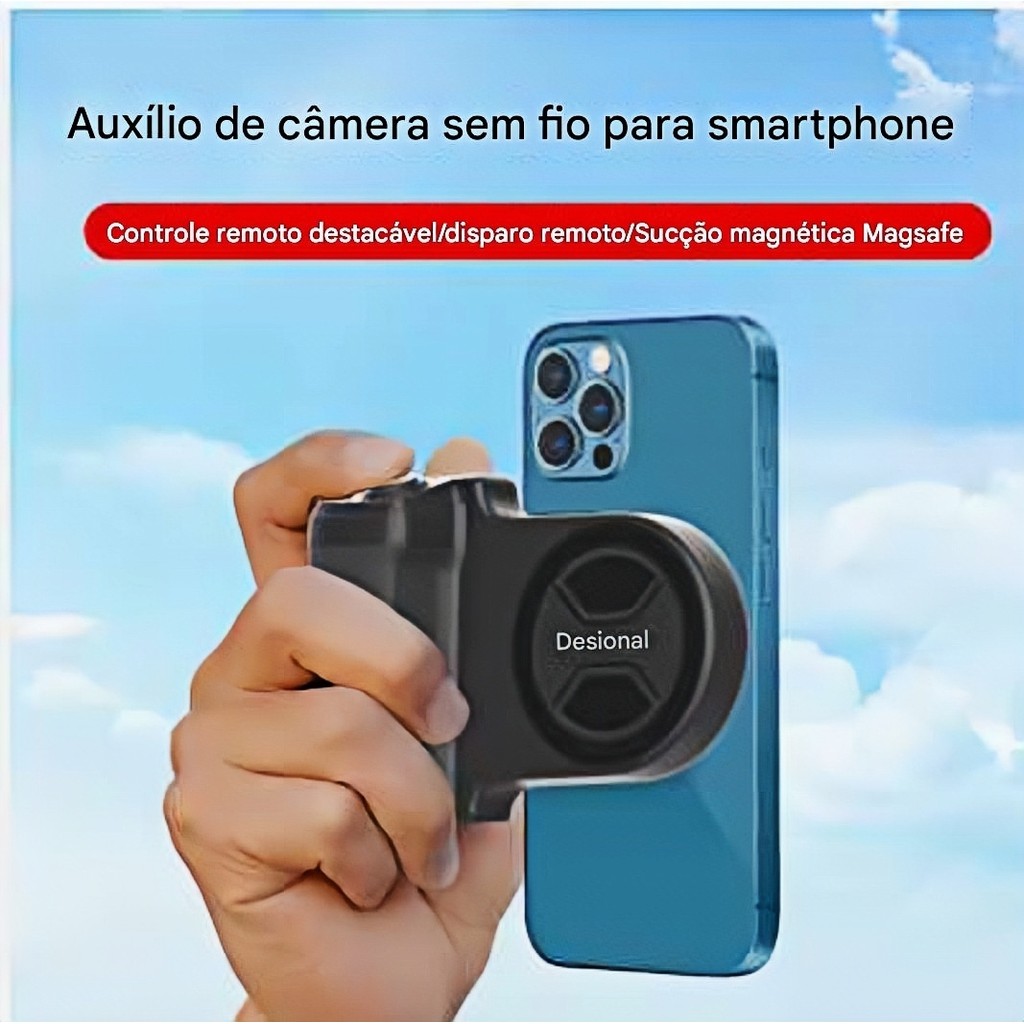 Suporte Magnético Celular Bluetooth Grip Estabilizador Foto Controle Remoto P.HQ