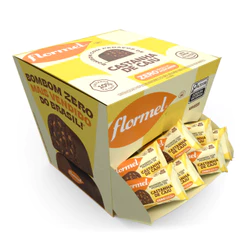 Bombom de Chocolate ao Leite, Recheado com Castanha de Caju, Zero Açúcar - 18 Unidades de 12g