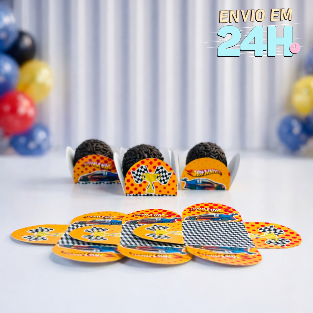 Forminha de Doces Hot Wheels Personalizada no Tema /Lembrancinha de Festa /Aniversário