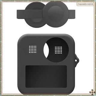 Capa De Silicone Para GoPro MAX , Tampas De Lente Dupla , Protetora Acessórios Câmera De Ação