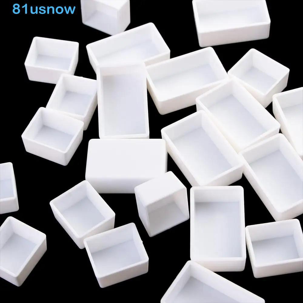 USNOW1 Panela De Tinta Plástica Vazia Branca , Mini Caixa De Pintura Aquarela Portátil Quadrada Pequena , Multifuncional