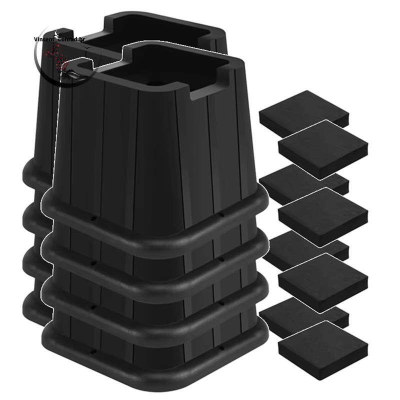Risers de Móveis Ajustáveis e Resistentes Suportam Até 1500 Libras — R$ 263,77 em Shopee, 25% OFF